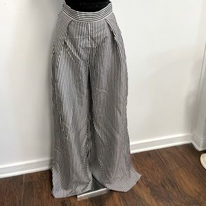 Zimmermann Satin Wide Leg Pants - Stripe
